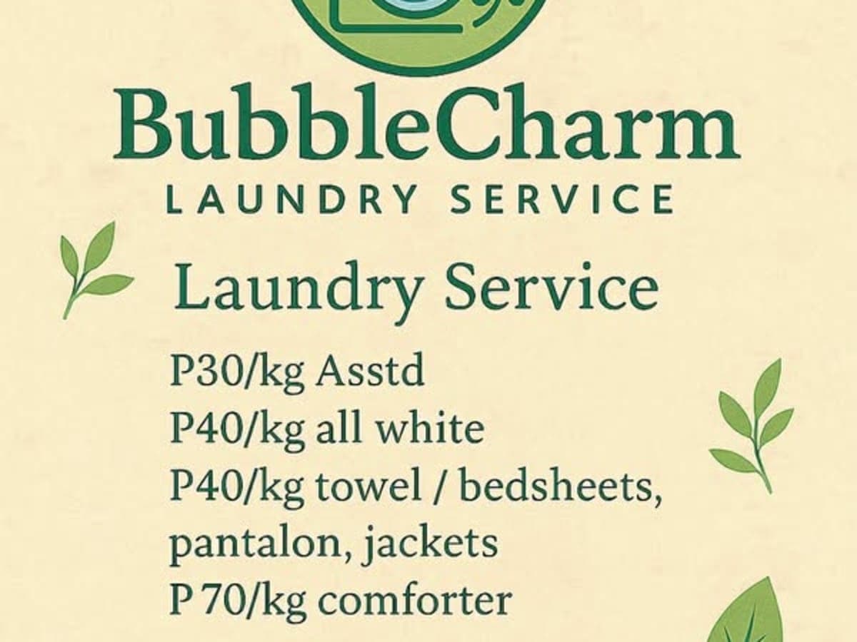 BubbleCharm Laundry Service laundry shop in Cabuyao