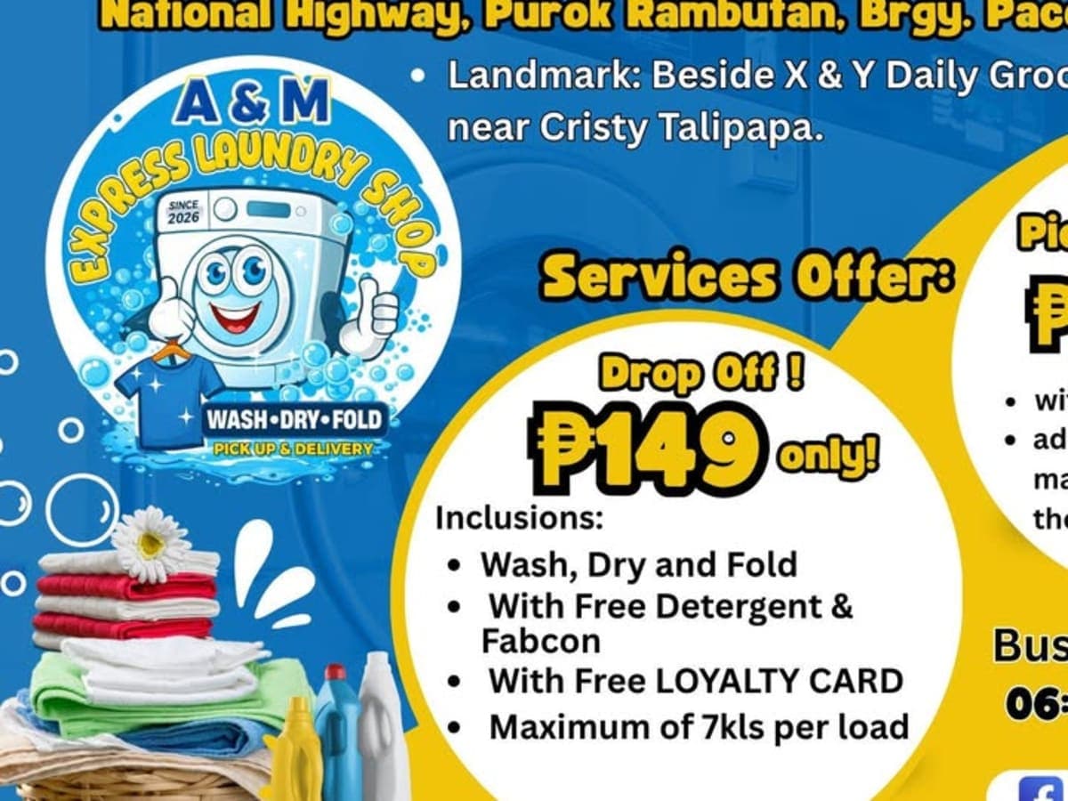 A & M Express Laundry laundry shop in Kidapawan City