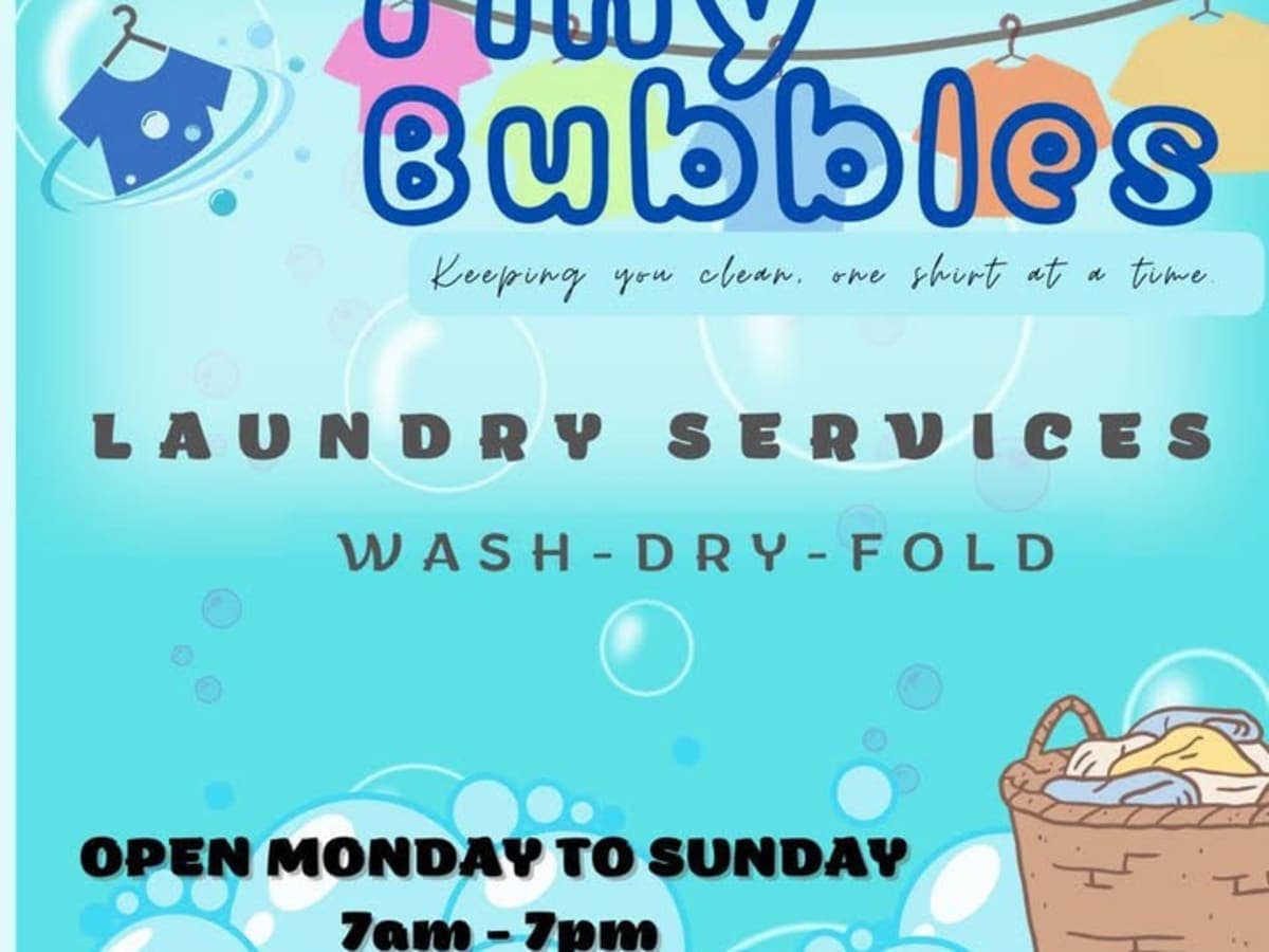Tiny Bubbles laundry shop in San Carlos City