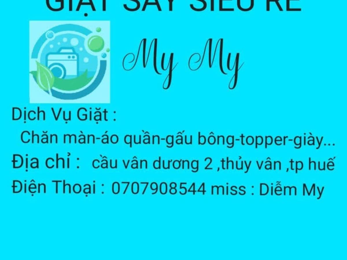 Tiệm Giặt sấy My My laundry shop in Hue