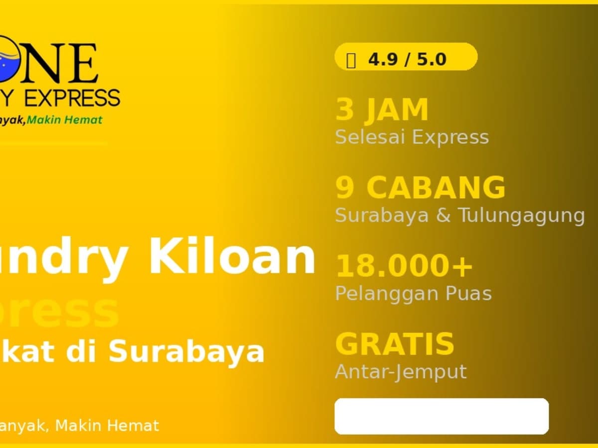 SOne Laundry Express Nginden laundry shop in Surabaya