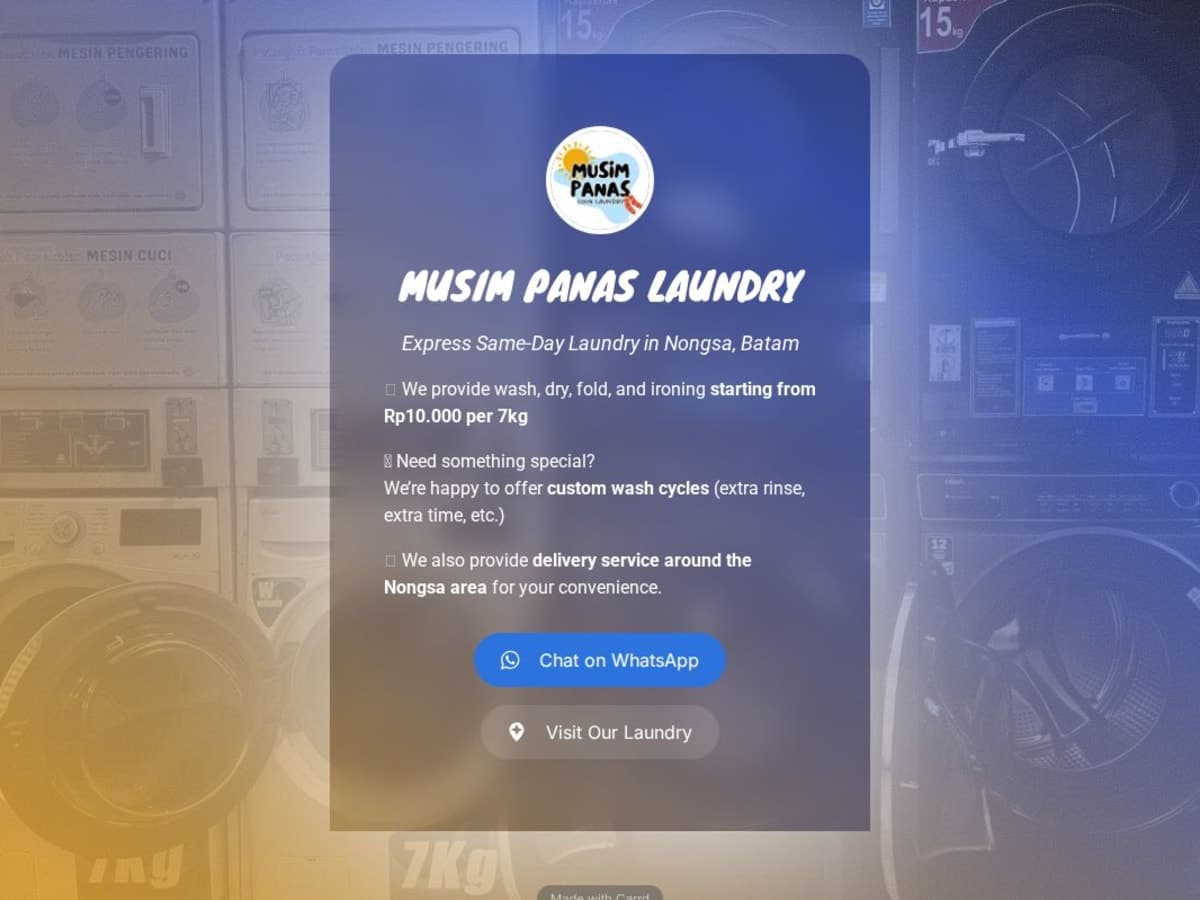 MUSIM PANAS Coin Laundry laundry shop in Batam