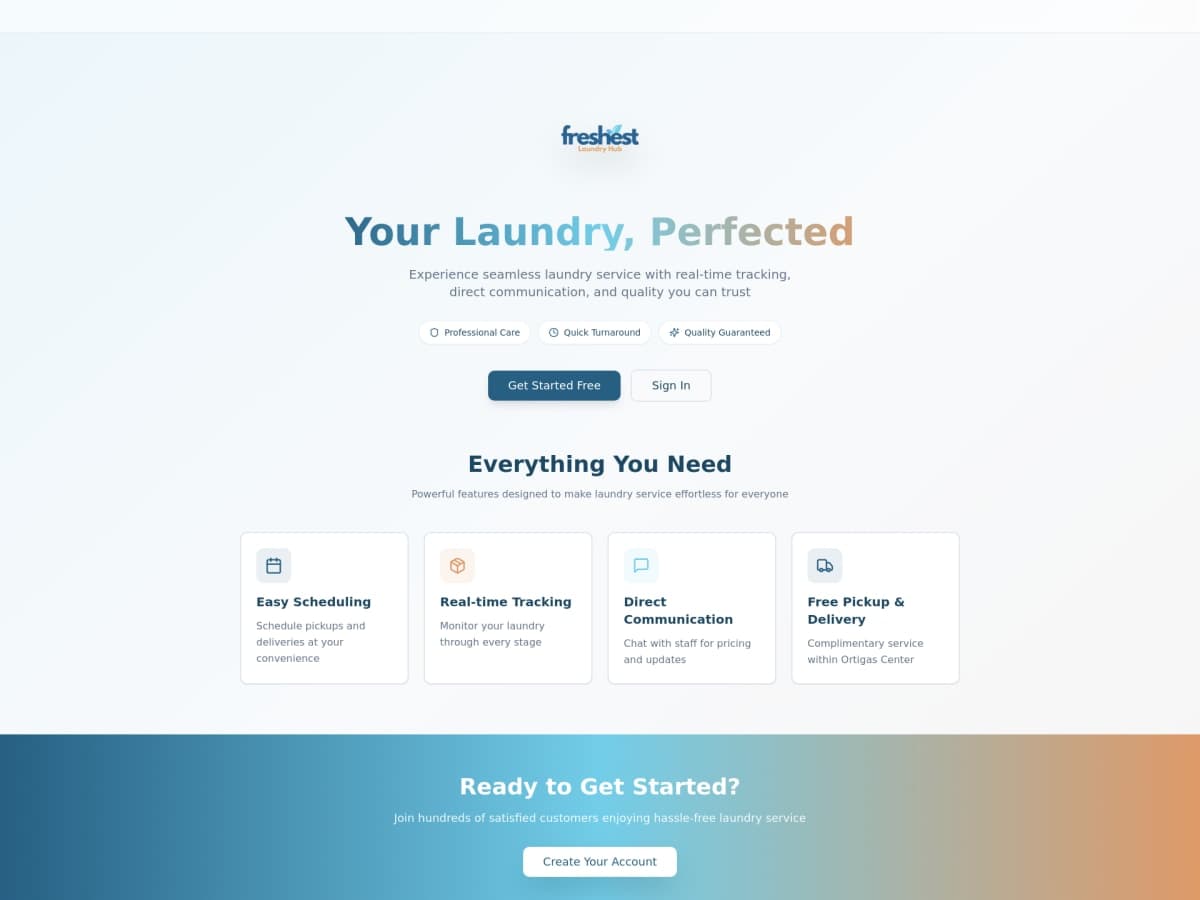 Freshest Laundry Hub laundry shop in Pasig